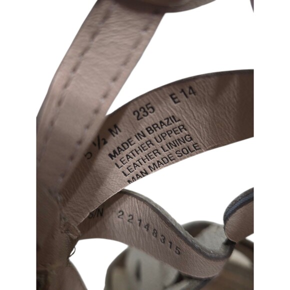 Tory Burch Emerson Metallic Platinum Shoes Women's 5.5 Wedge Dust Bag SH.1 - Picture 4 of 10